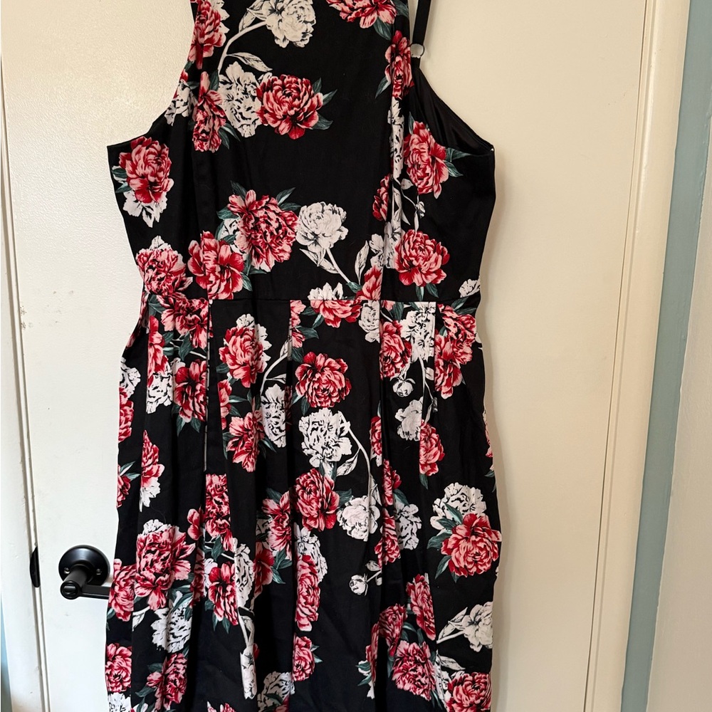 Torrid Red and White Halter Sundress for Wedding Guests